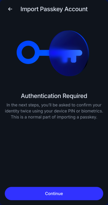 Import Passkey